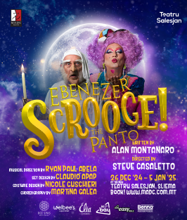 Ebenezer Scrooge!  The Panto malta, Productions malta, Past Productions malta, drama malta, theatre malta, panto malta, malta amateur dramatics club malta